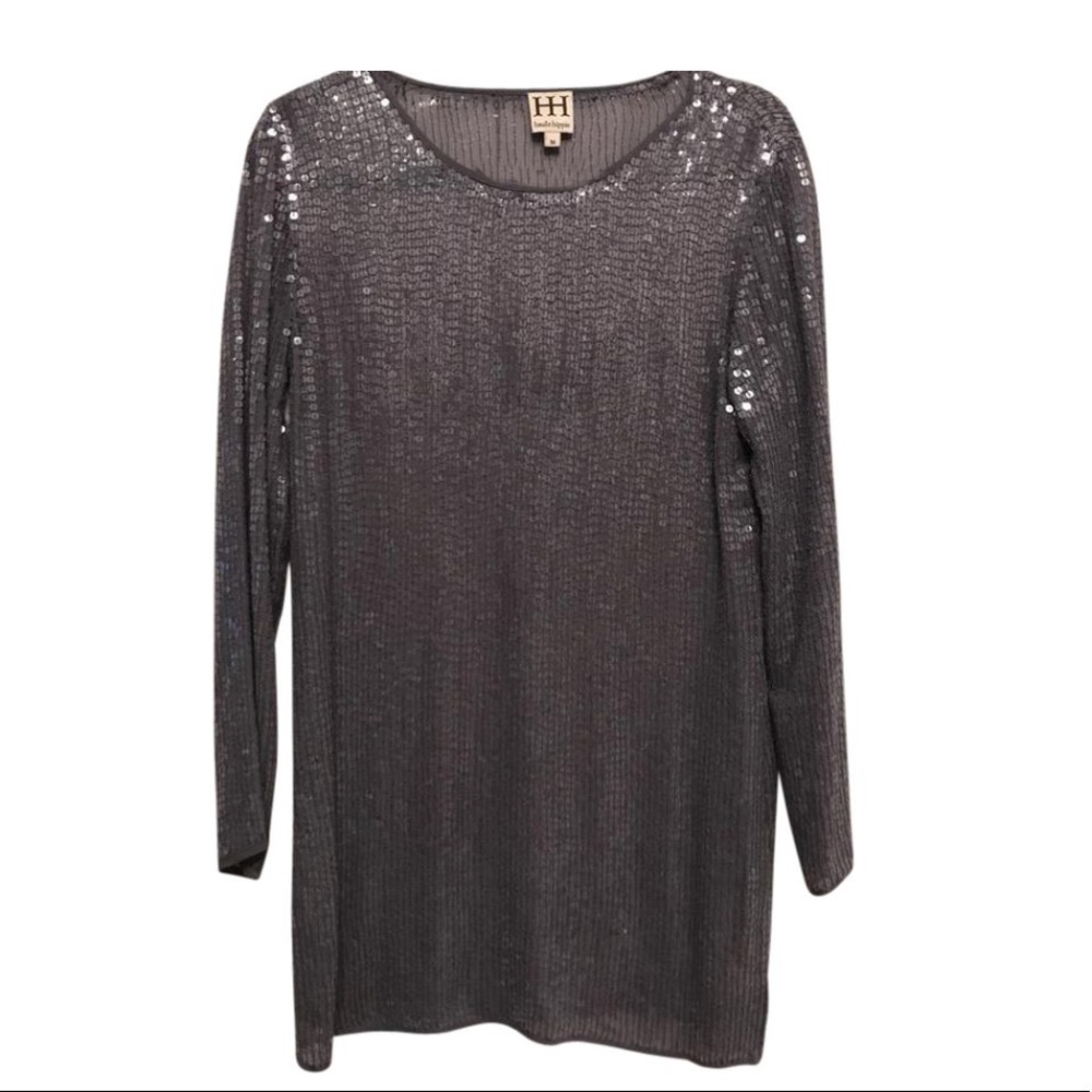 Haute Hippie Gray Sequin shift dress
